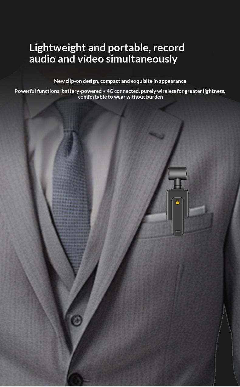 Caméra corporelle M12 WiFi - Enregistreur 4K HD de qualité policière avec clip rotatif, vision nocturne et étui étanche_voghion.com