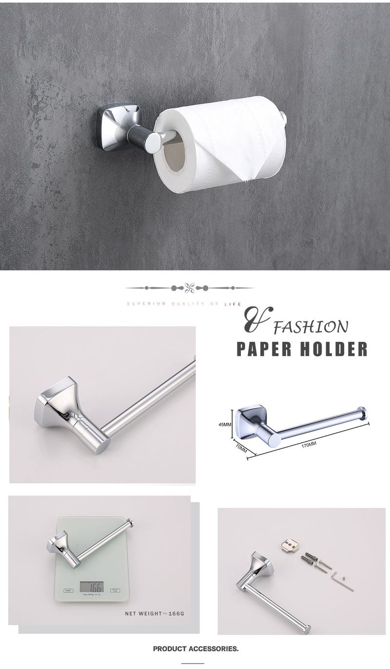 Chrome bathroom towel rack towel bar single rod bathroom storage rack hanging rack bathroom light luxury style towel rack_voghion.com