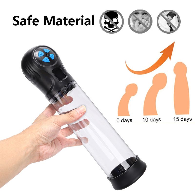 Men's Fully Automatic Aircraft Cup Penis Stretching JJ Trainer Erection Device Physical Hydrotherapy LCD Enlarger_voghion.com