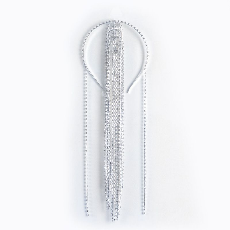 Frauen neue mode zubehör strass lange quaste kopfschmuck persönlichkeit stirnband haar zubehör ins stil haar zubehör_voghion.com