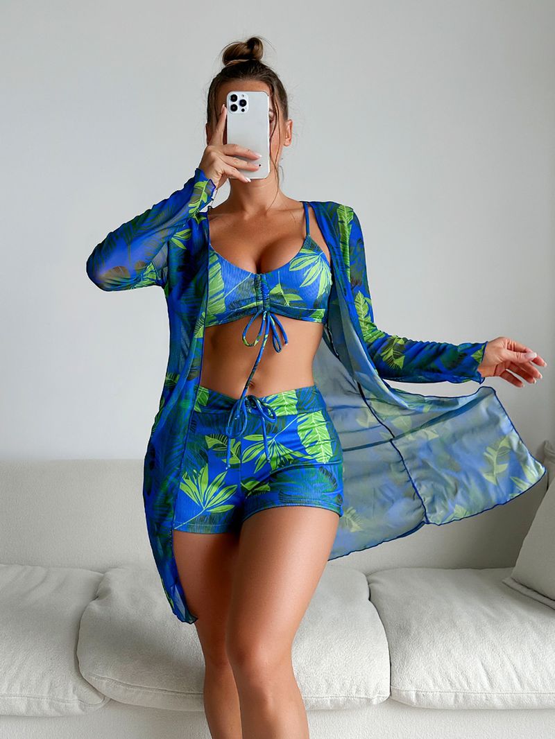 Kadın Seksi Bikini Takımı - Özel Kumaş ve Çoklu Renklerle 3 Parça Mayo_voghion.com