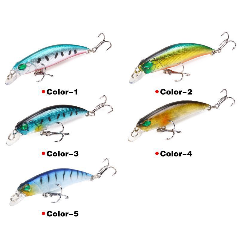 Vaba za ribe Minnow 7cm4g5 barvna plastična simulacija morskega ribolova ribja vaba sladkovodna trda vaba obrnjena usta ribiška oprema za brancine_voghion.com