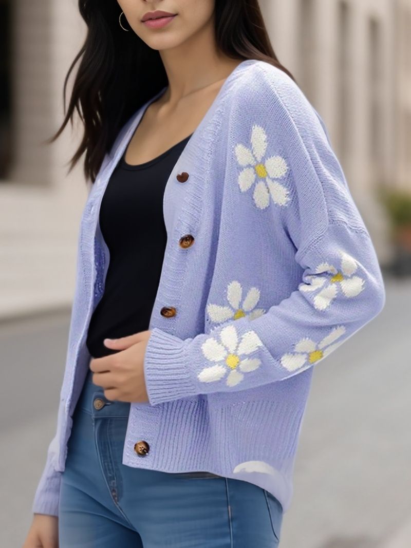 Cardigan tricoté de style ins pour femmes, veste ample, pull ample de style universitaire_voghion.com