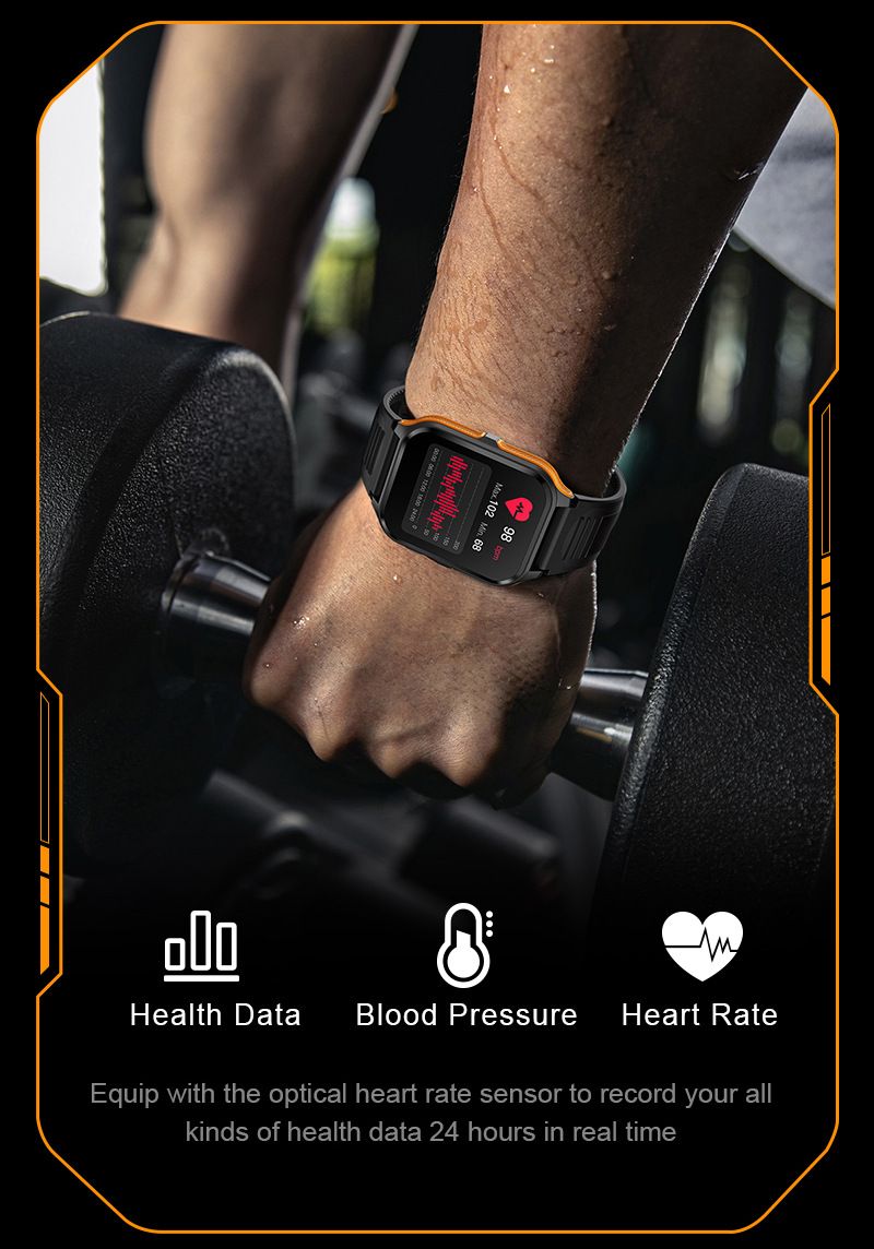 P73 Smart Watch Waterproof Sports Three Anti-heart Rate Meter Step Blood Pressure Monitoring Information Push Display_voghion.com