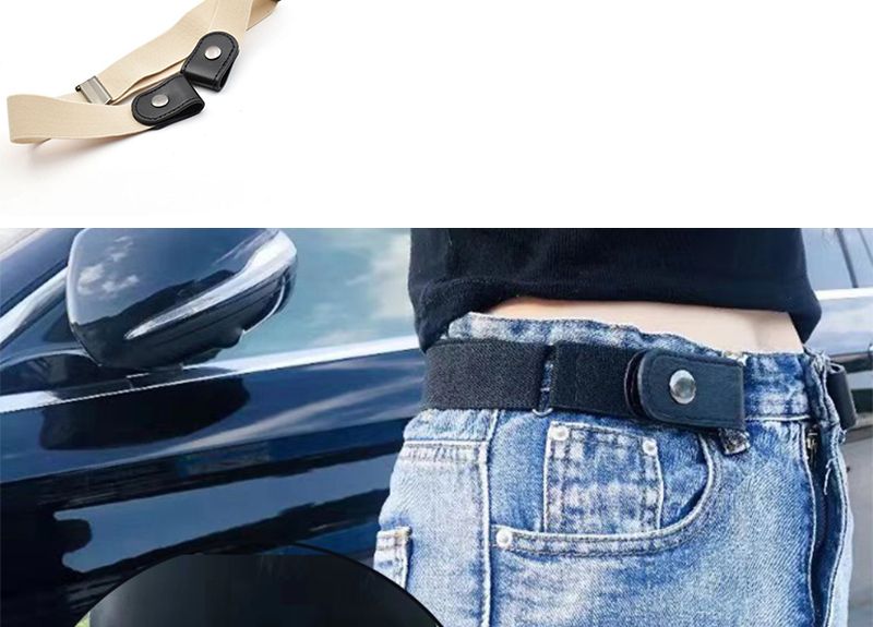 Cintura elastica elasticizzata senza fibbia per donne/uomini, senza fibbia per pantaloni jeans, abiti, senza problemi_voghion.com