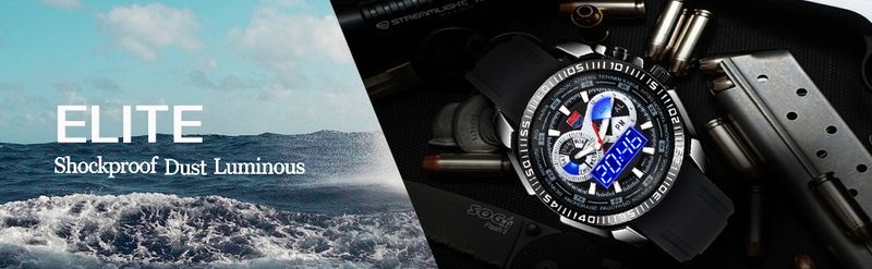 Men's Watches Men's Sports Double-display Electronic Watch Alarm Clock Luminous Shi Ying Waterproof Watch_voghion.com