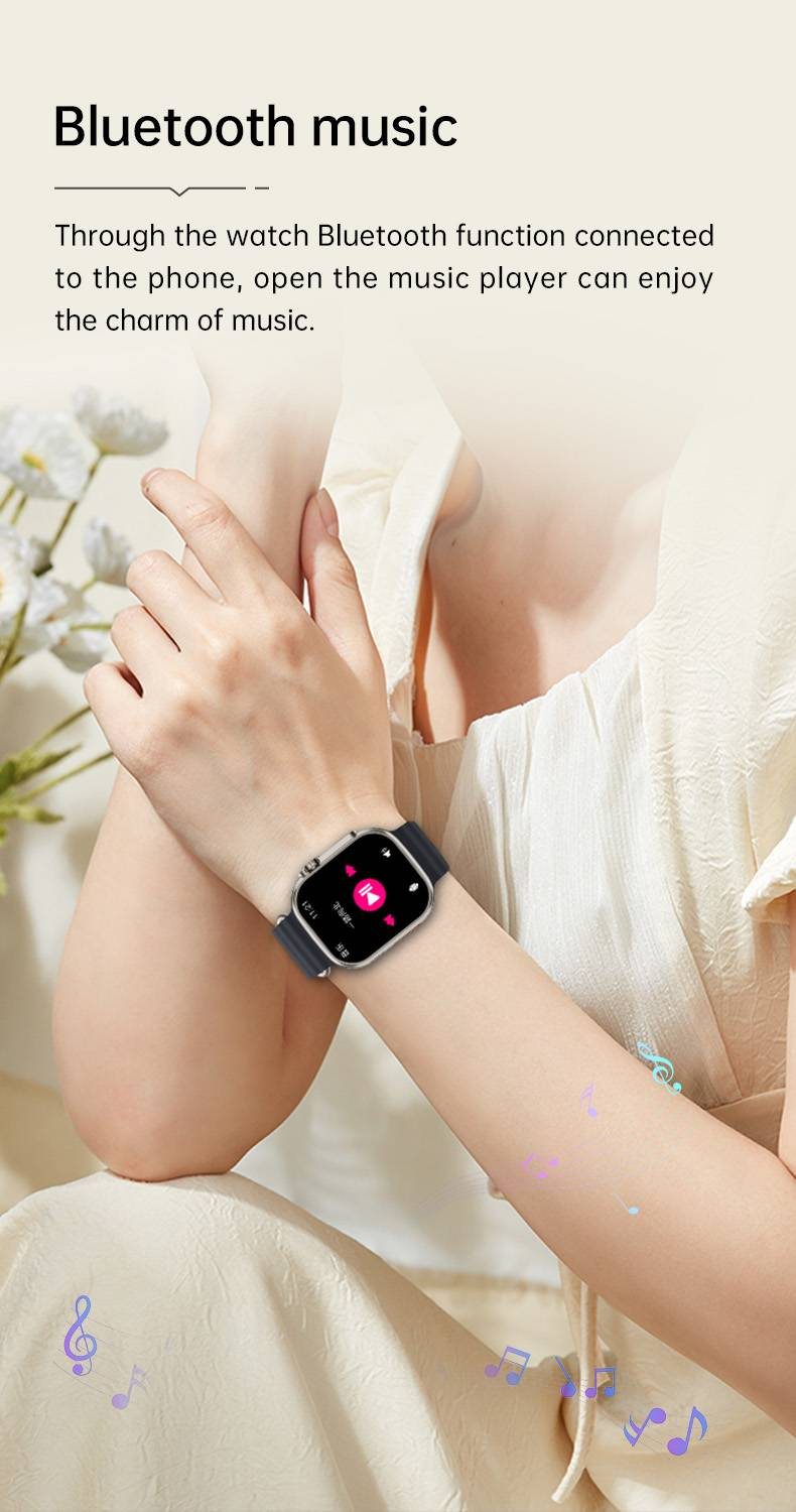 ULTRA2 smartwatch, capable of answering/making phone calls, comes with 2 watch straps included_voghion.com