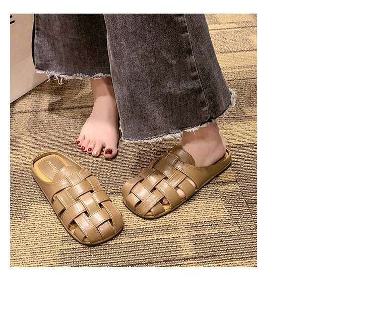 Ciabatte Baotou di senso avanzato da donna indossano un pedale nell'estate 2024 nuovi sandali da tempo libero Joker Mueller con temperamento francese_voghion.com