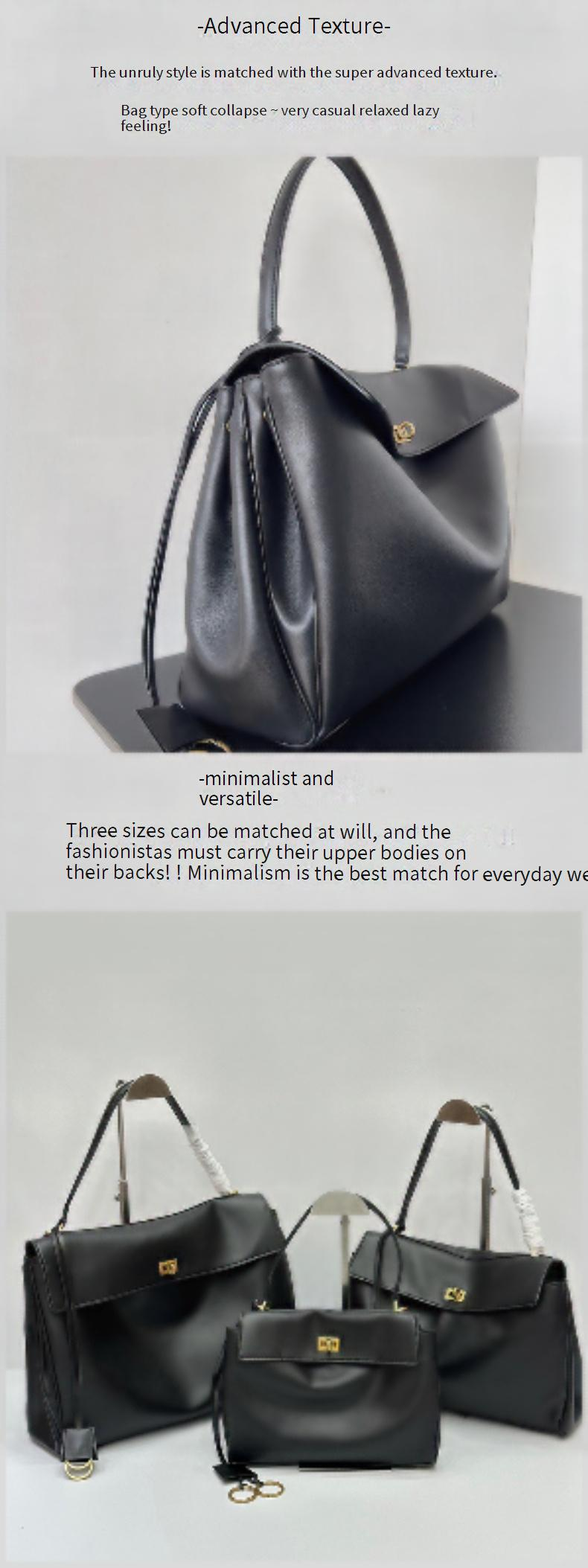 Women's Bags New one shoulder underarm tote bag bag genuine leather lazy style large capacity commuter bag unisex_voghion.com