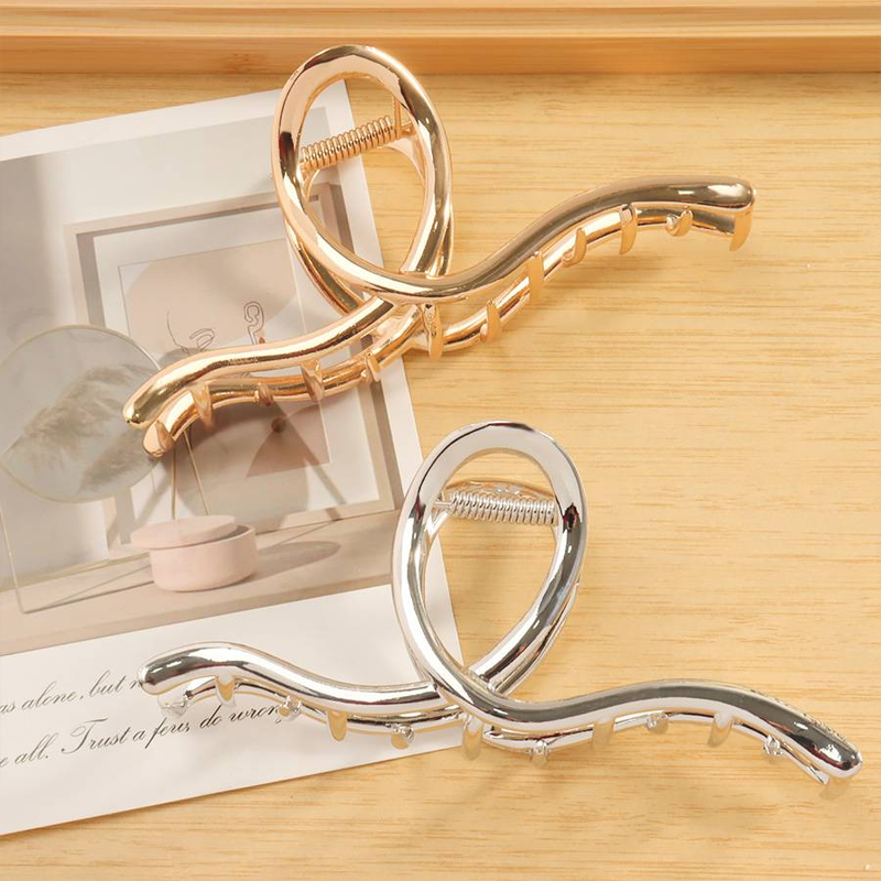 Übergroße Haarspange in Bandform aus Zinklegierung für Damen_voghion.com