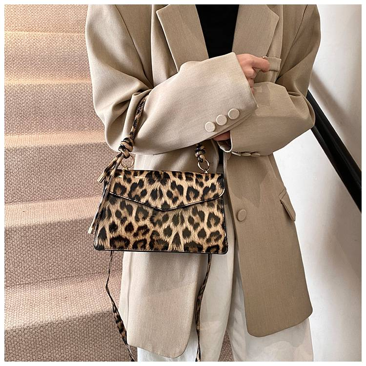 Fashion Handbag Bag Women's New Leopard-print Niche Design One-shoulder Messenger Bag Foreign Commuting Small Square Bag_voghion.com