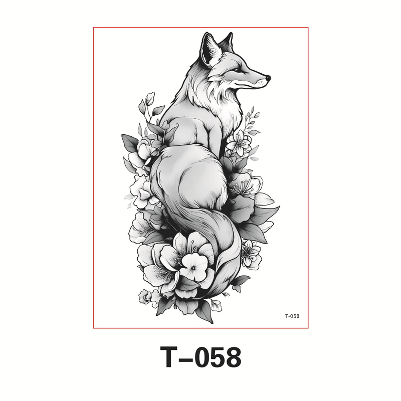 Accessoires de tatouage, nouveaux autocollants de tatouage noirs et blancs, imperméables et durables, autocollants de tatouage de personnalité féminine avancés pour bras sexy_voghion.com