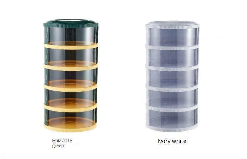 3-Tier Transparent Food Cover - Plastic Stackable Storage Container For Kitchen (Dust & Insect Proof Fridge Organizer)_voghion.com