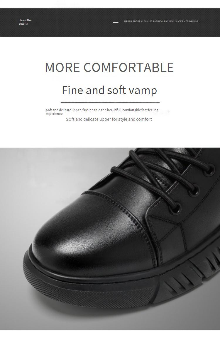 Men's Winter Chelsea Boots With Side Zipper & Faux Fur Lining - Slip-Resistant Rubber Sole, Comfortable & Stylish Casual Work Boots For Fall & Winter_voghion.com