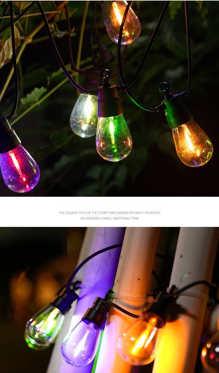 Solarne lampki choinkowe, wodoodporne, zewnętrzne, do biwakowania, namiotu, ogrodu, patio, dekoracji balkonu – ciepłe białe, migoczące światełka_voghion.com