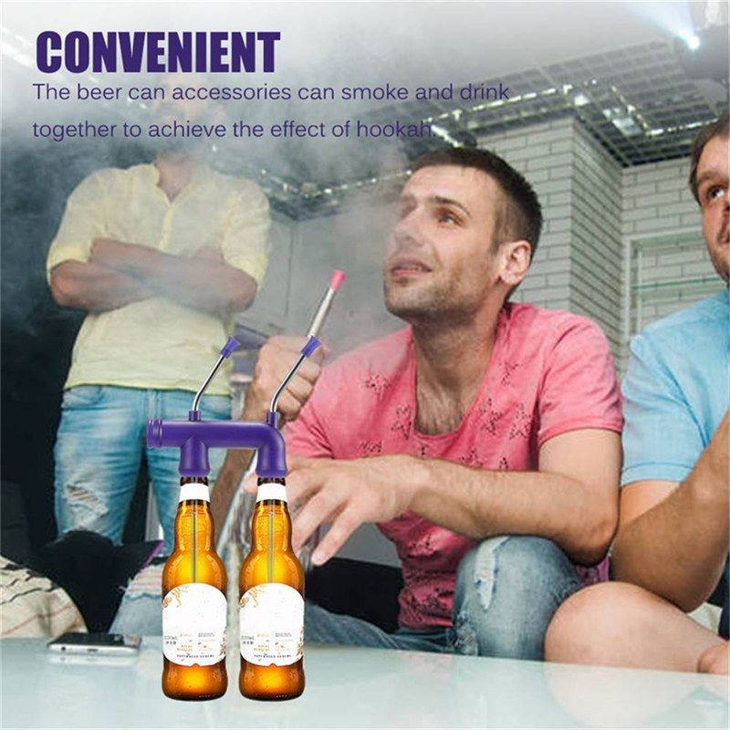 1 stück Kreative Lange Bier Schnorchel Dispenser Stroh Mit Pinsel Edelstahl Trinken Bong Trichter Slammer Doppel Schnorchel Bar Werkzeug Für Spiele party_voghion.com