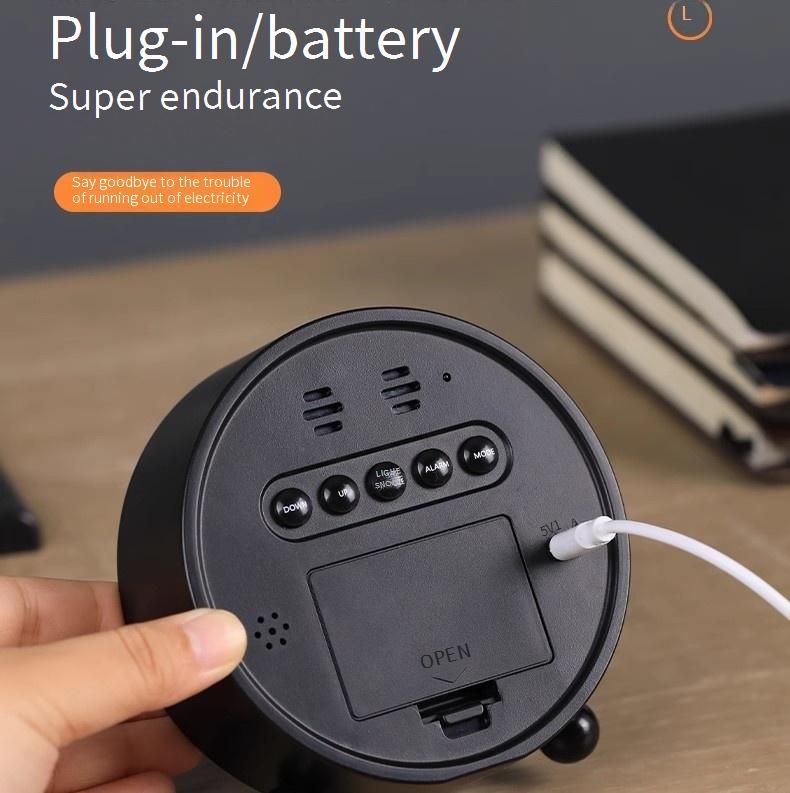 Neuer kreativer Wecker, einfache elektronische Uhr, LED-Uhr, Heim-Nachttischuhr, Temperaturuhr, Kunststoffuhr 8895_voghion.com