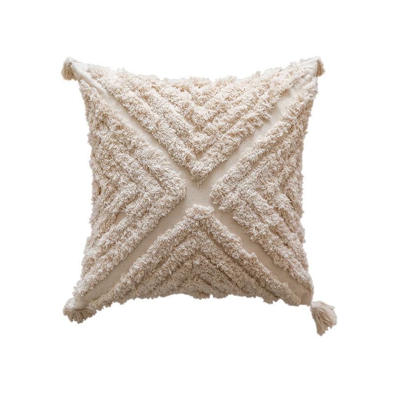 Modern Tufted Throw Pillow Cover - Stylish Geometric Patterns For Sofa, Bed, Office & Car - 45x45cm_voghion.com