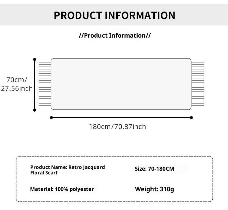 Dwustronny szal z imitacji kaszmiru – zimowy, ciepły, kwiatowy szal dla kobiet i na prezent (w stylu koreańskim, dwustronny, miękki i przytulny)_voghion.com