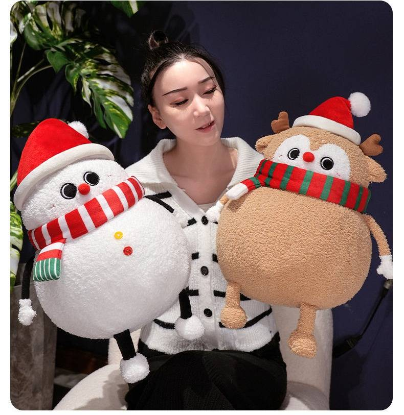 Festive Christmas Tree Plush Pillow - Soft Fluffy Cushion For Sofa Decor, Holiday Gift For Kids & Home_voghion.com