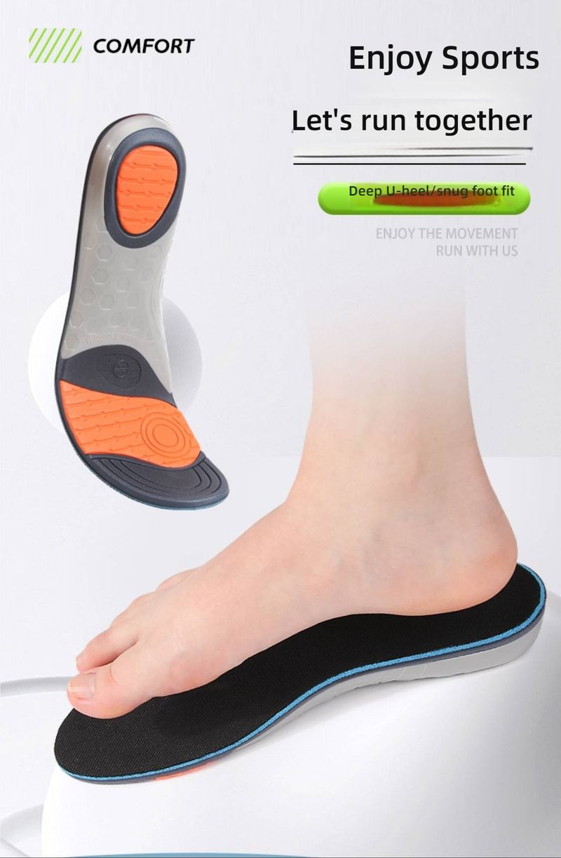 Einlegesohlen mit Fußgewölbestütze bei Plattfüßen und Überpronation – Gepolsterte orthopädische Schuheinlagen für Damen und Herren (Grau/Schwarz, Größen 35–46, Ganzjahresmodell)_voghion.com