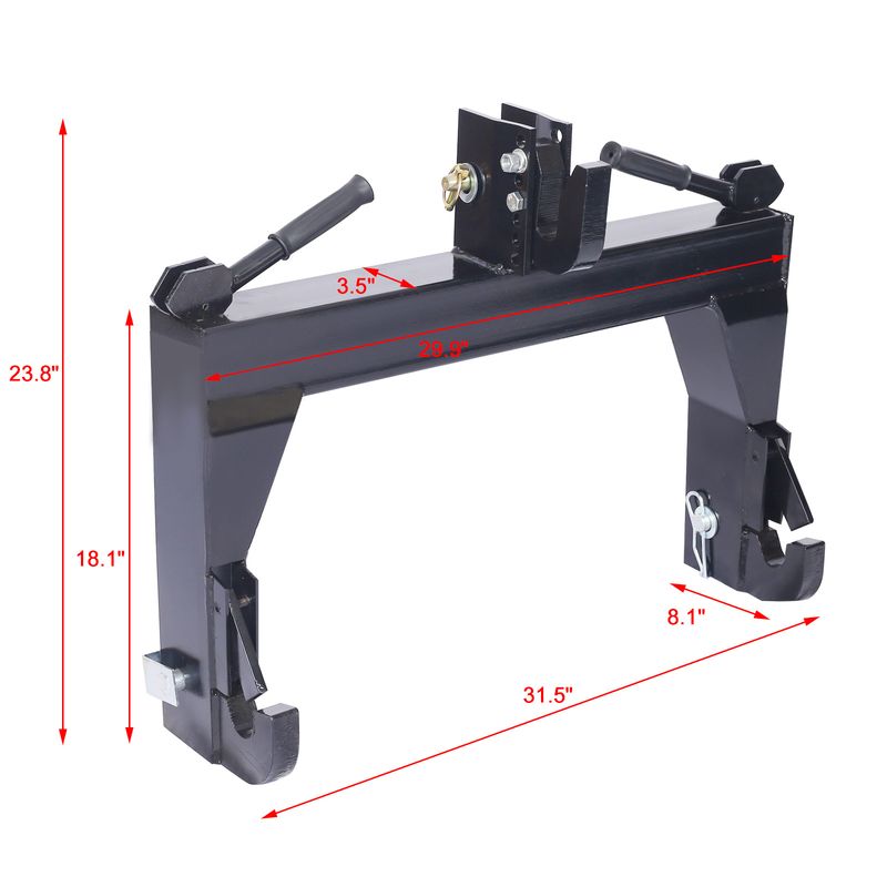 Tractor Quick Hitch ,3-Point Quick Hitch, capacity 3000 LBS,black color_voghion.com