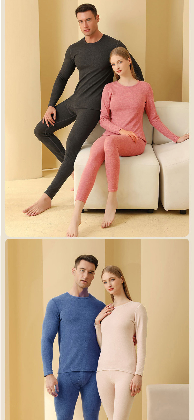 Wolle Seide Set frauen Kaschmir Basis Schicht Paar der Thermo Unterwäsche Herbst Winter_voghion.com