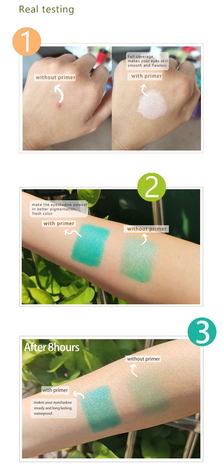 Øjenskygge Primer Øjenconcealer Base Makeup Hvid teint Lilla øjenskygge hold makeup vandtæt og svedafvisende_voghion.com