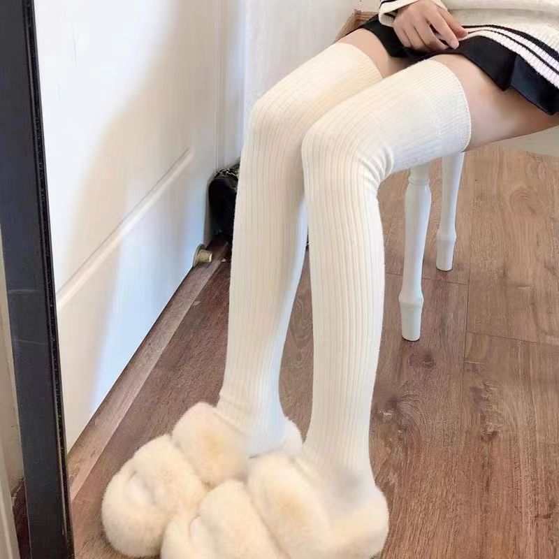 Calzini per donna in autunno inverno, calzini lunghi a tubo fino al ginocchio in tinta unita, coprigambe, carini e versatili,_voghion.com