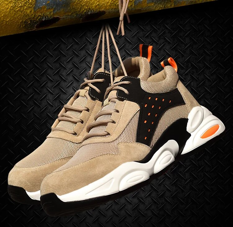 Zapatillas de deporte a prueba de pinchazos para hombre, botas de seguridad indestructibles con punta de acero, zapatos masculinos_voghion.com