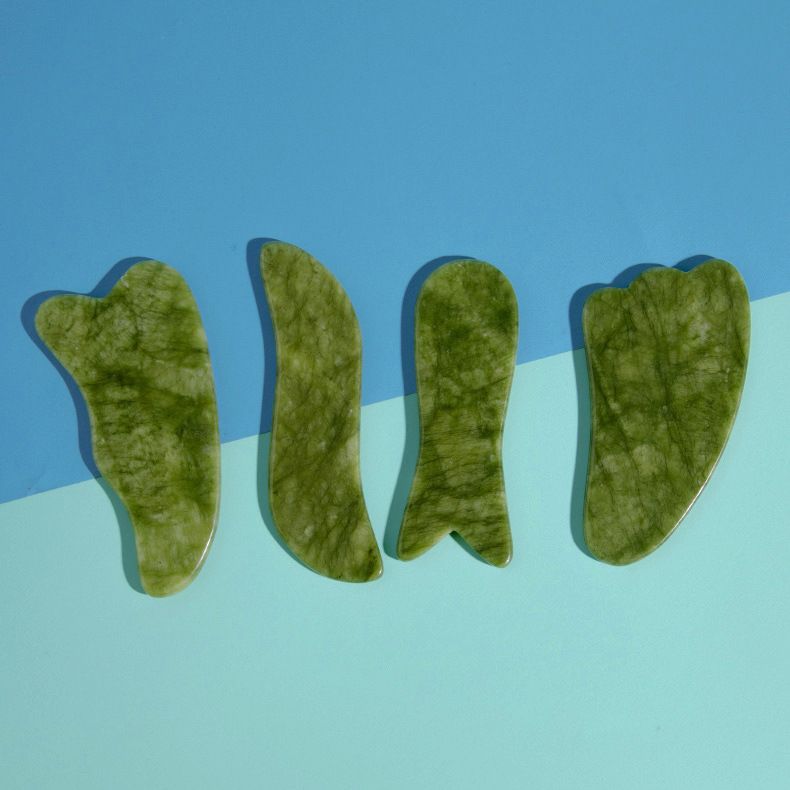 Natuurlijke jade schraapplank op maat gemaakte scheer schoonheidsmassage apparaat hele lichaam meridiaan massage jade schraapplank_voghion.com