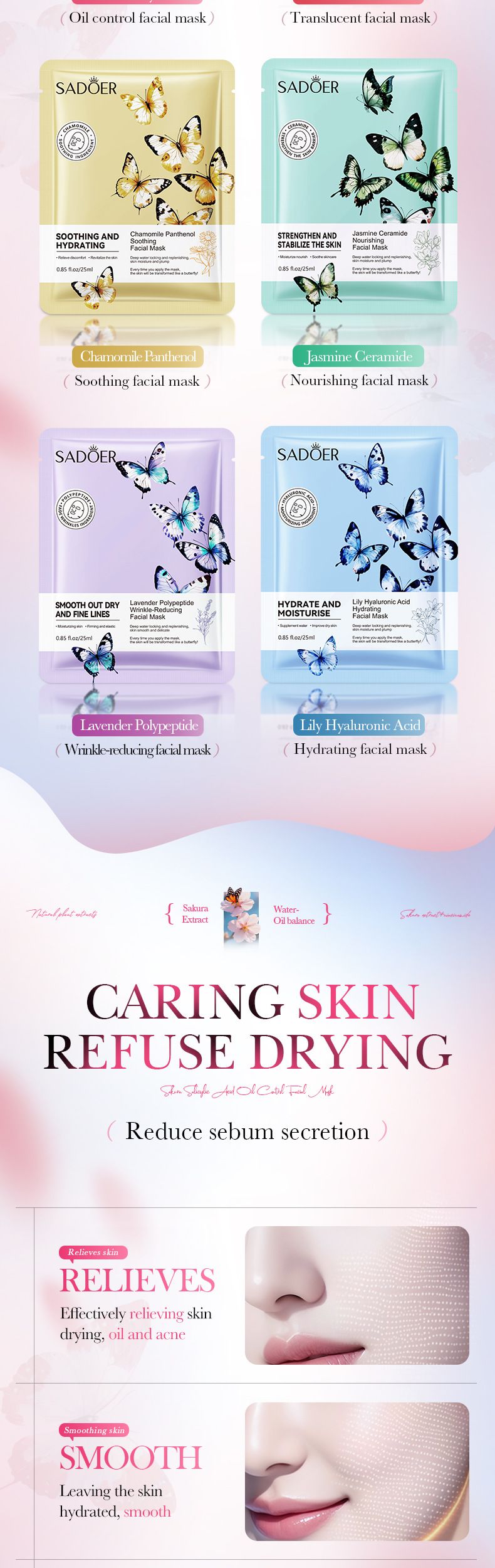 Sakura Salicylic Acid 25ml Hydrating Moisturizing Nourishing Mask Skincare Product_voghion.com