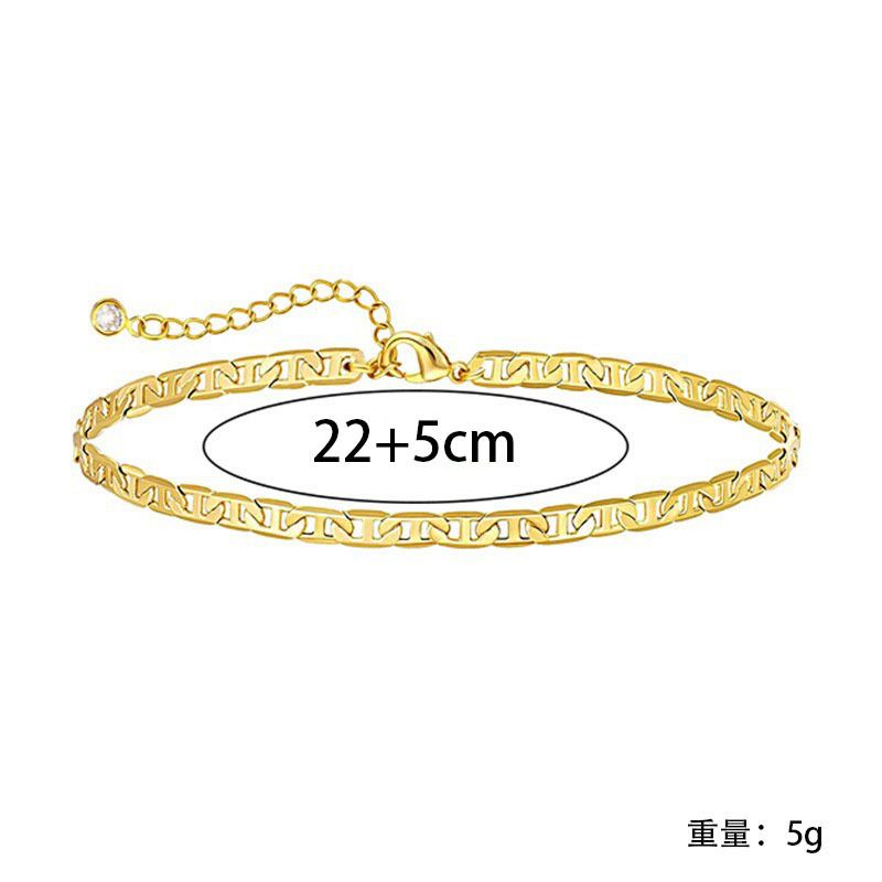 Set di cavigliere minimaliste alla moda, gioielli placcati in oro e rame, regalo per le donne_voghion.com