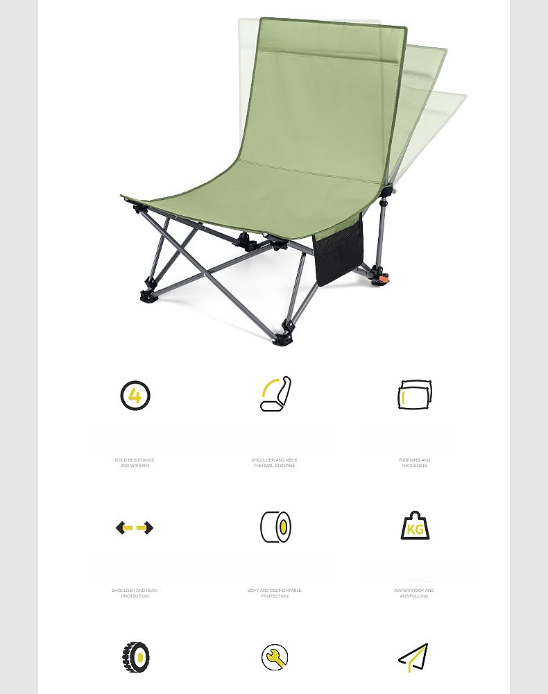 Quick Recliner Folding Portable Moon Fishing Outdoor Camping Nap Artifact Beach Chair_voghion.com