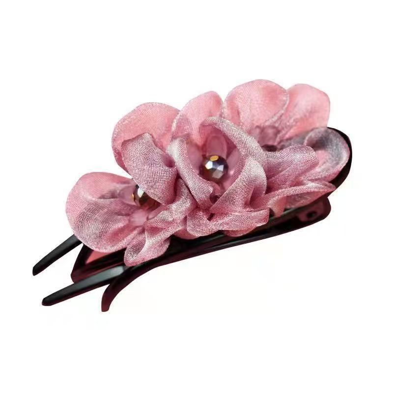 Non-Metallic Korean Style Duckbill Banquet Fabric Bun Special Duck Back Of Head Clip Hair Accessories For Women_voghion.com