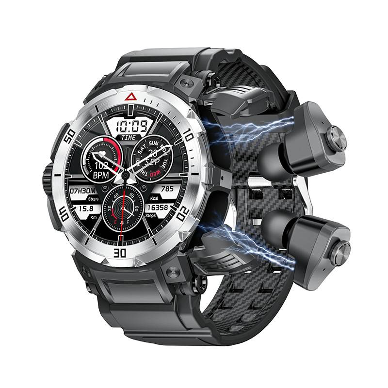 GT100PRO Smartwatch TWS In-Ear-Kopfhörer 2-in-1 Sportuhr Bluetooth Anruf Herzfrequenz_voghion.com