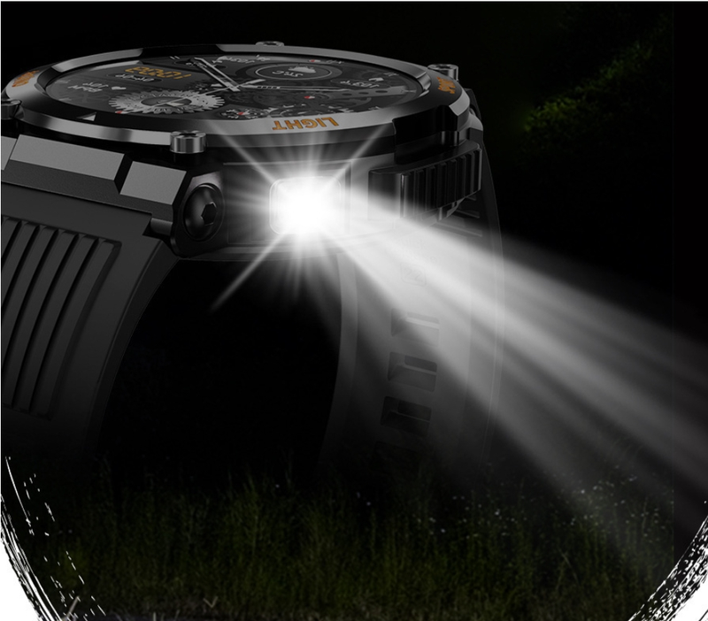 Nouvelle montre intelligente HT17 ronde Bluetooth appel fréquence cardiaque et surveillance de la pression artérielle montre de sport en plein air à trois épreuves_voghion.com