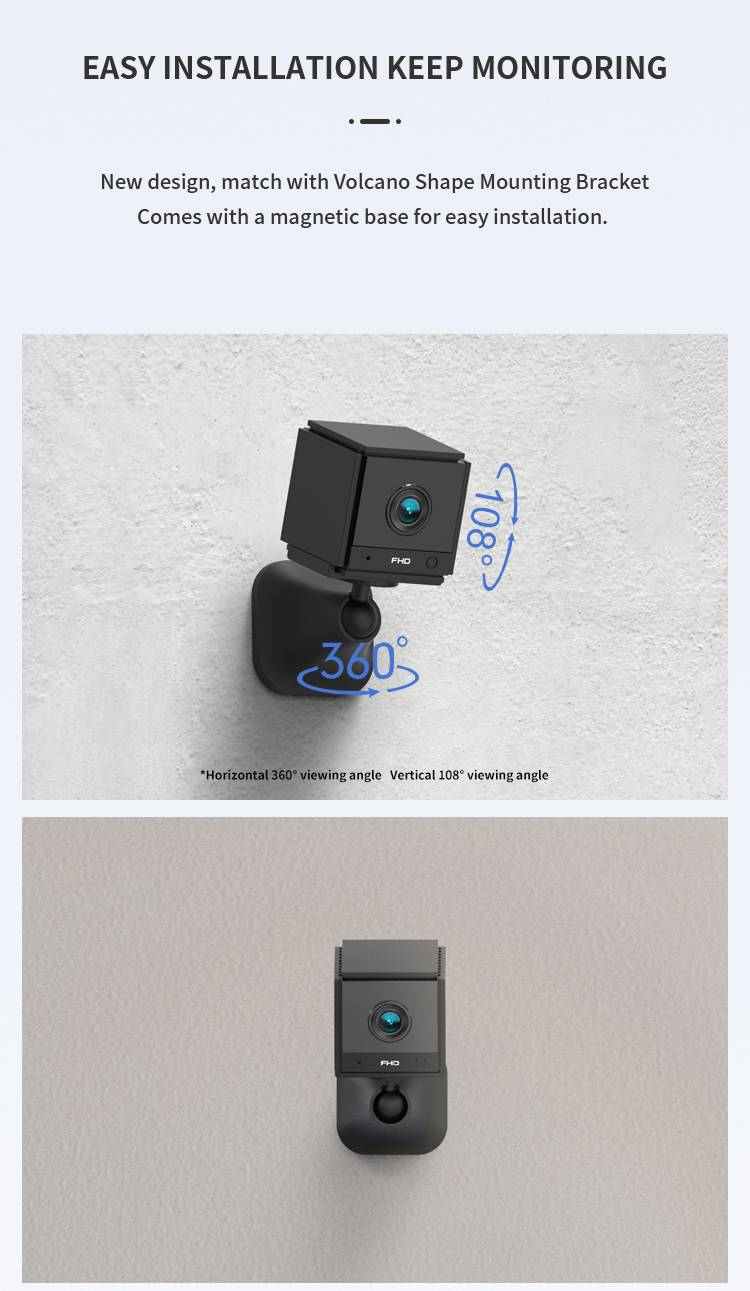 Micro Surveillance Camera, 2.4GHz Wireless WiFi Security Camera, 1080p Night Vision Home Security, Motion Sensor Detection, Two-way Voice Calls_voghion.com