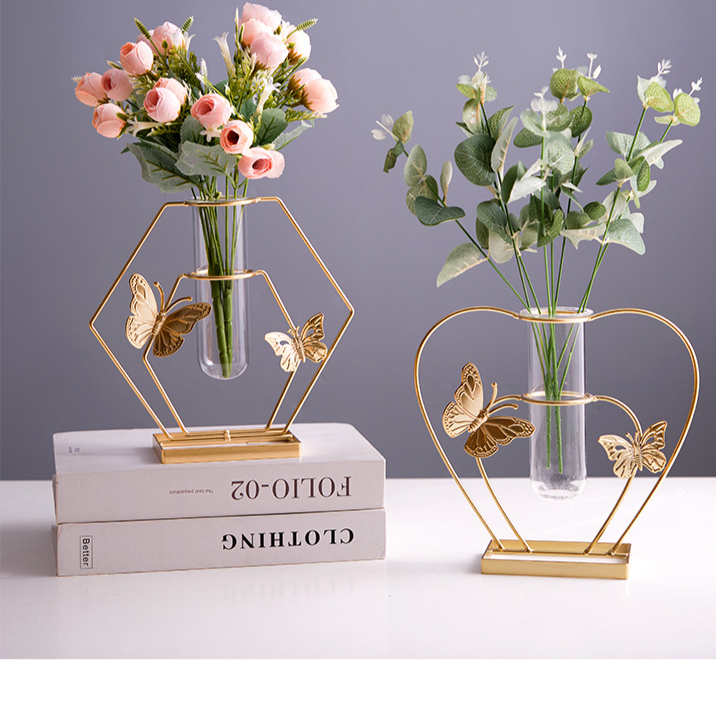 Wohnmöbel Blumendekoration Wohnzimmer Desktop Simulation Blumenarrangement Tisch Hydroponische Vase Dekoration Licht Luxus Stil Dekoration_voghion.com