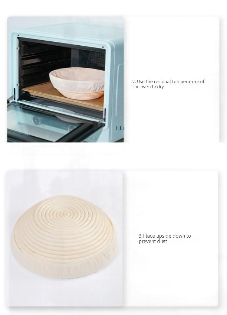 Cesta de fermentación de ratán de Indonesia. Pan de uso común. Cuenco ovalado de ratán. Cesta ovalada de ratán para pan._voghion.com