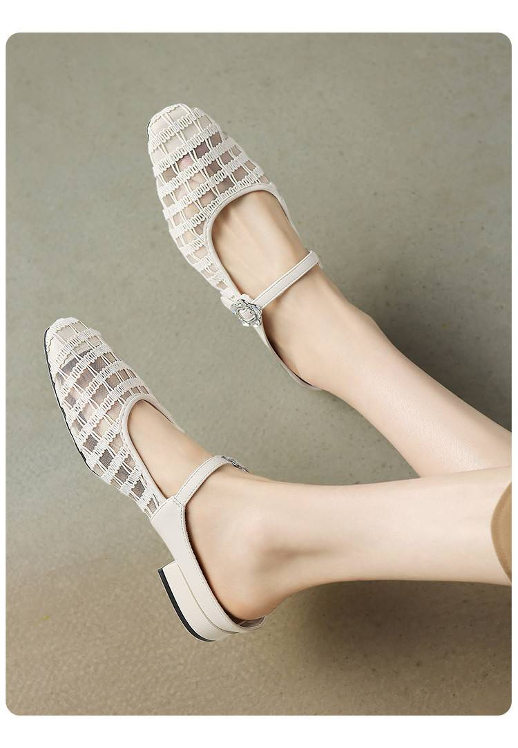 Cameido Schlichte und alltägliche Mesh-Freizeitschuhe mit quadratischer Zehenpartie für Damen_voghion.com