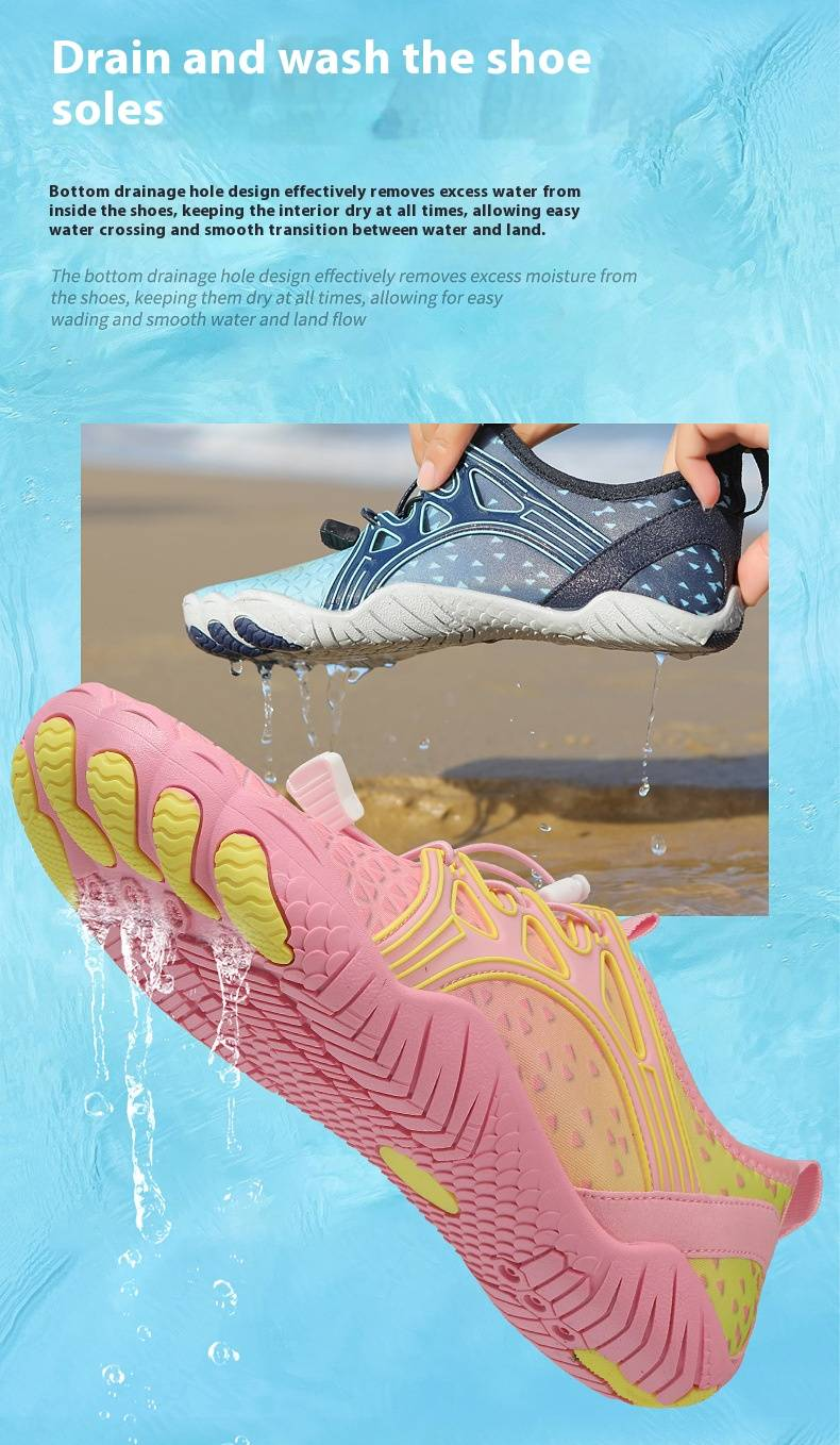 Yürüyüş, Arazi Koşusu ve Su Sporları İçin Nefes Alabilen, Hızlı Kuruyan Su Ayakkabıları - Hafif Kaymaz Taban ve Parmak Arası Ayırıcı - Unisex Tasarım_voghion.com