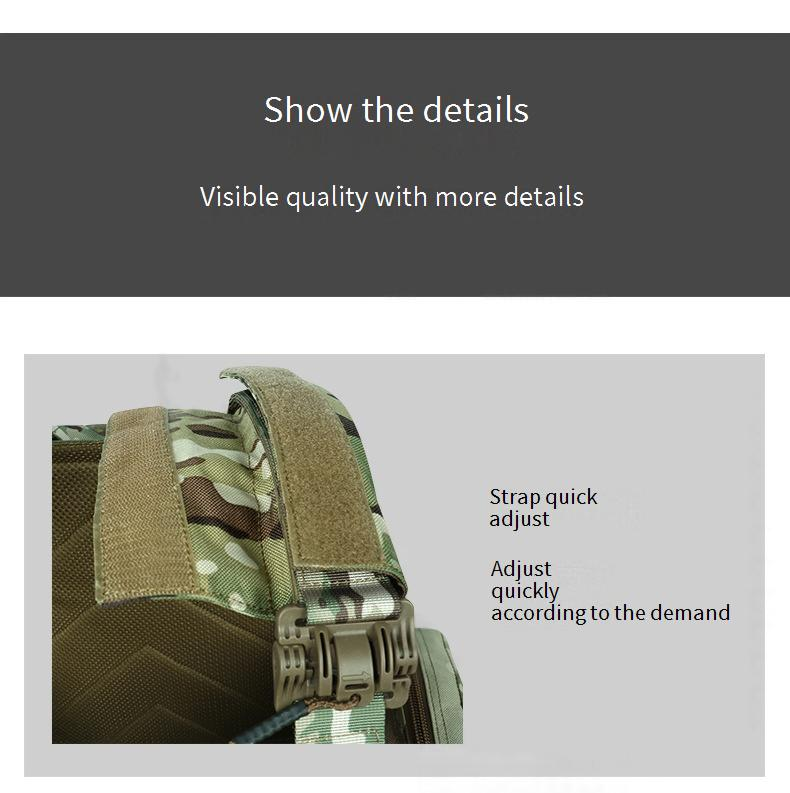 Quick-Release Tactical Vest – Laser-Cut MOLLE-Compatible Military Chest Rig (One Size, 6 Colors)_voghion.com