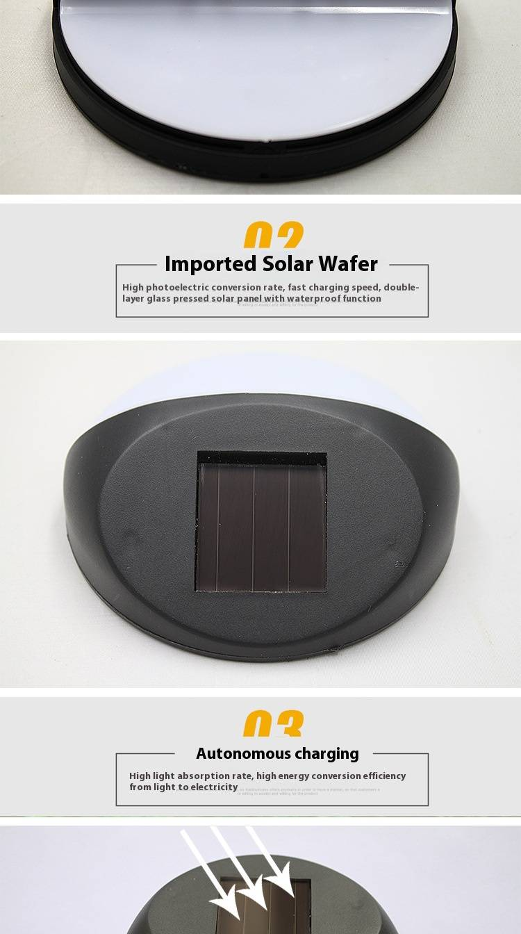 Luminárias de parede solares para áreas externas, à prova d'água, 2 LEDs, para decoração de jardim, cerca, pátio, classificação IP65, iluminação automática de 6 a 12 horas, branco quente, estilo rústico_voghion.com
