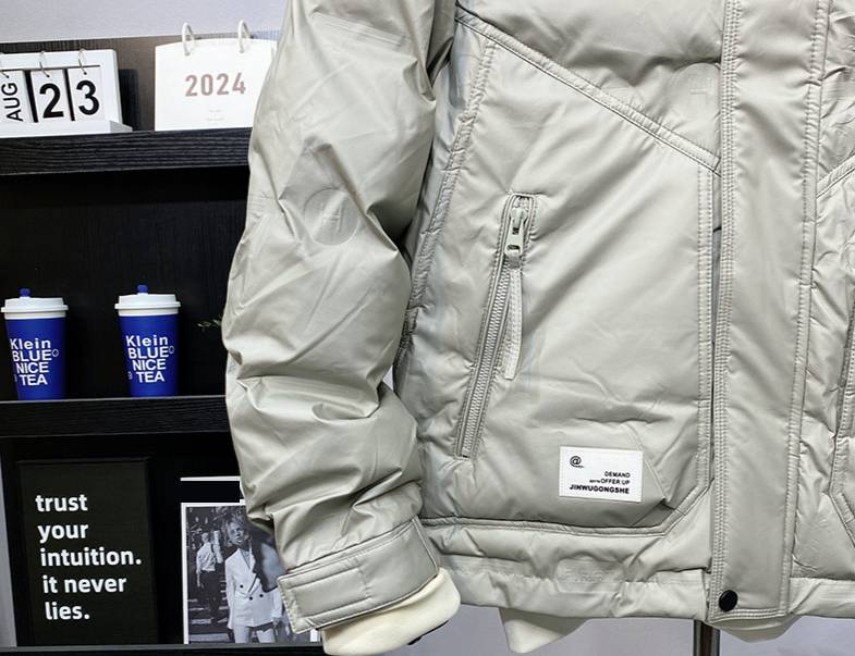 Piumino corto invernale con cappuccio da uomo, leggero e caldo, piumino d'anatra bianco con potere riempitivo 900, cappotto casual dalla vestibilità ampia per il freddo_voghion.com