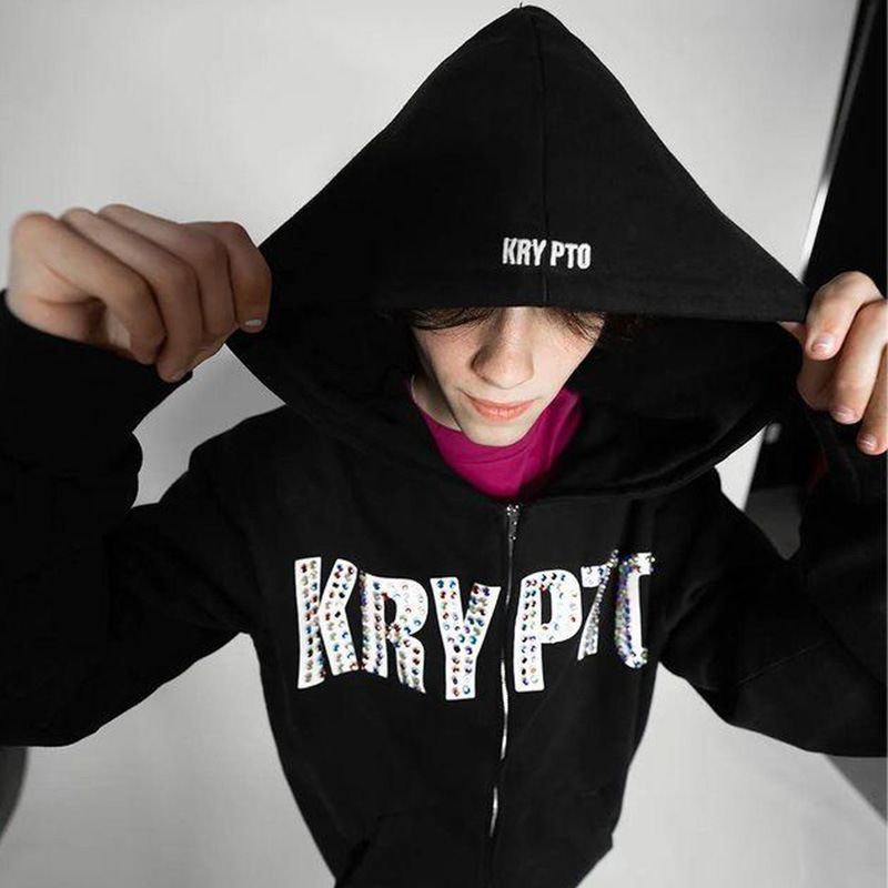 Y2K Gothic Zip-Up Hoodie – Vintage Letter Print & Diamond Embroidery Sweatshirt_voghion.com