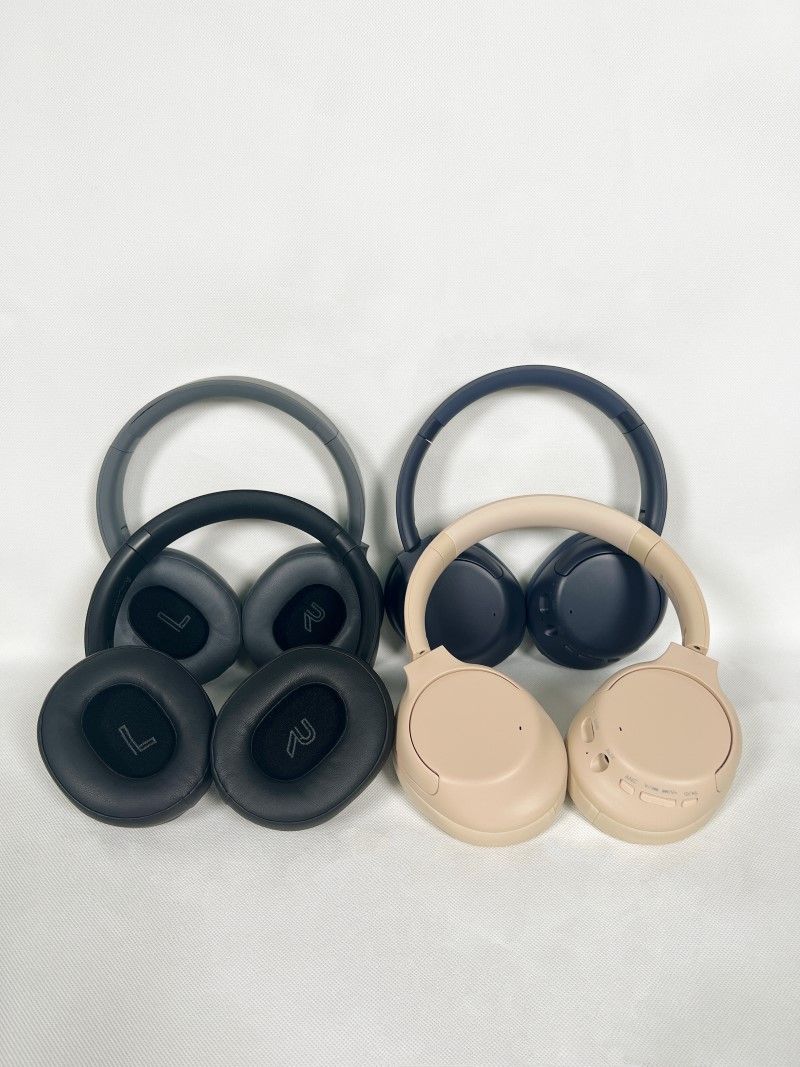 Bluetooth Headphones - Active Noise Cancelling, 50mm Drivers, 35H Playtime, Foldable Over-Ear Design (Gray/Khaki/Navy/Black)_voghion.com