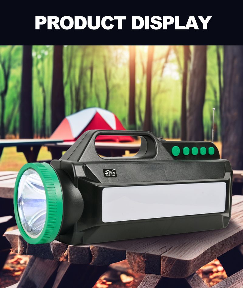 ZQS1355 Solcellsladdande utomhushögtalare med stor kapacitet, LEB-ficklampa, trådlös Bluetooth-högtalare_voghion.com