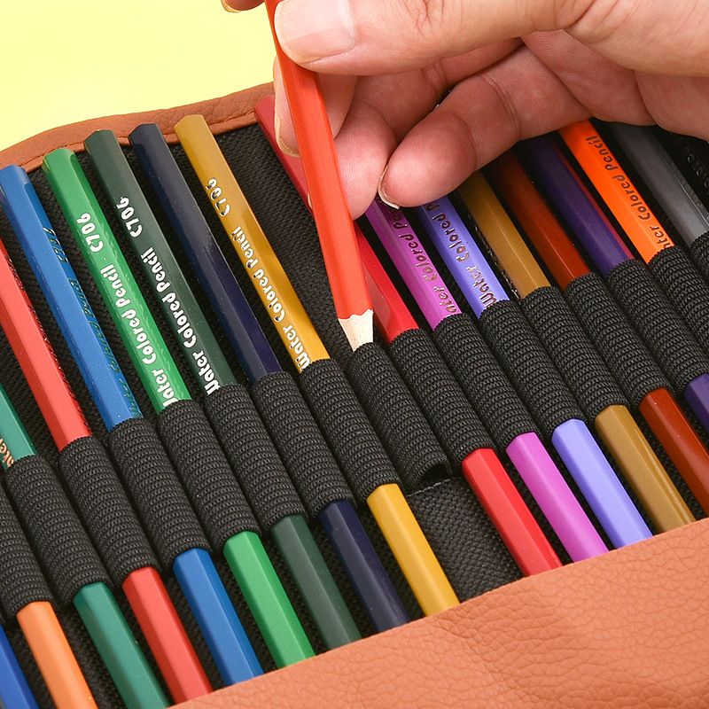 50-Color Wooden Pencil Case For Colored Pencils - Portable Art Supplies Organizer For Students & Artists, Durable Wooden Design, 2B Hardness_voghion.com