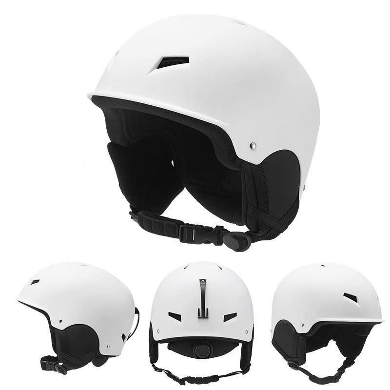 Capacete ajustável para esportes ao ar livre para adultos, quente, infantil, chapéu de esqui simples e duplo_voghion.com